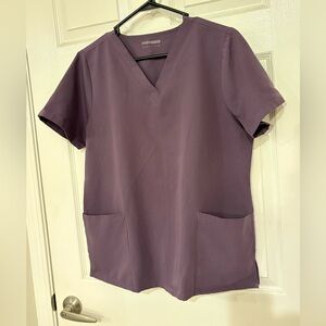 Mandala purple scrub top; large